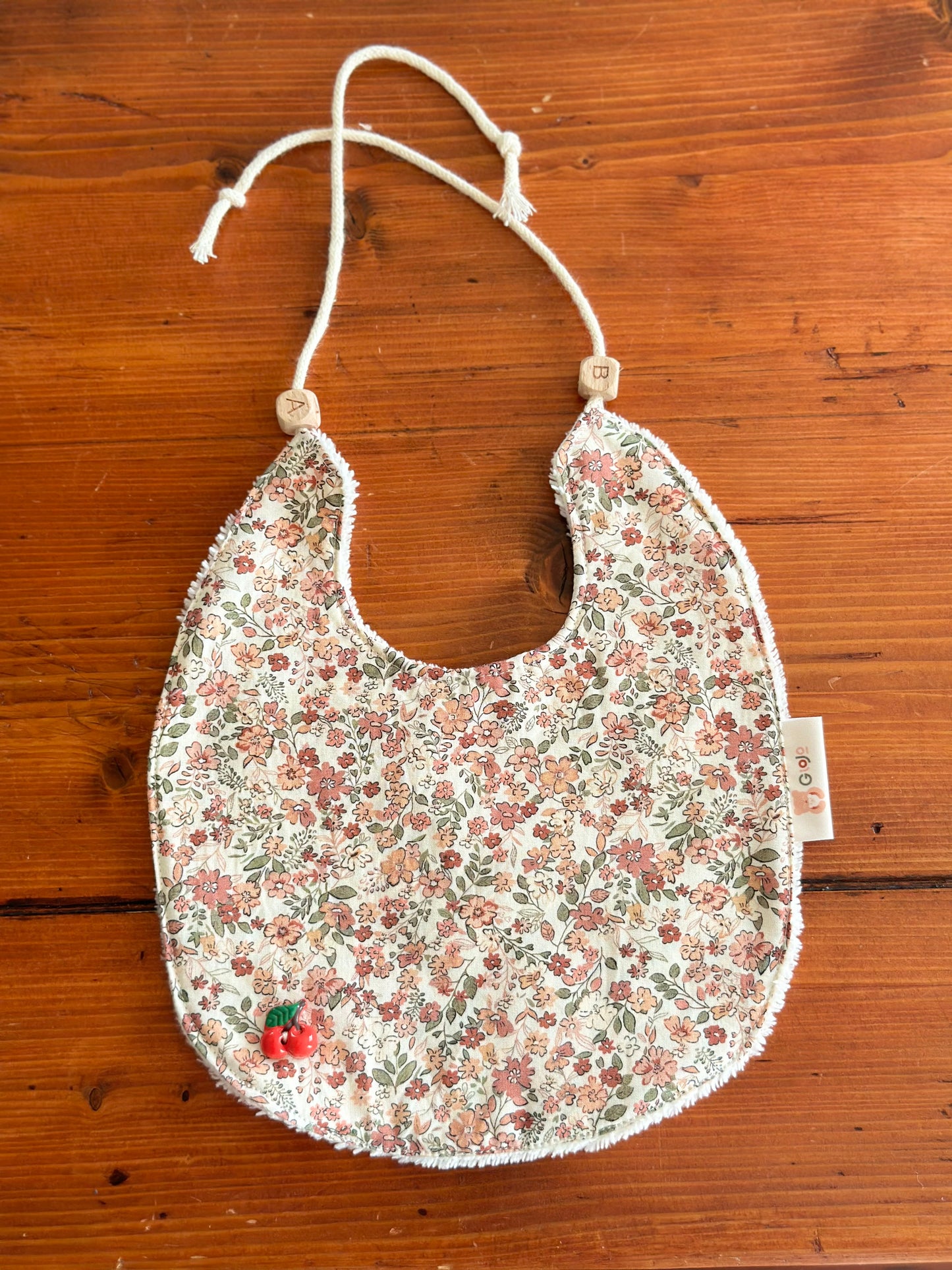 Cherry drawstring bib