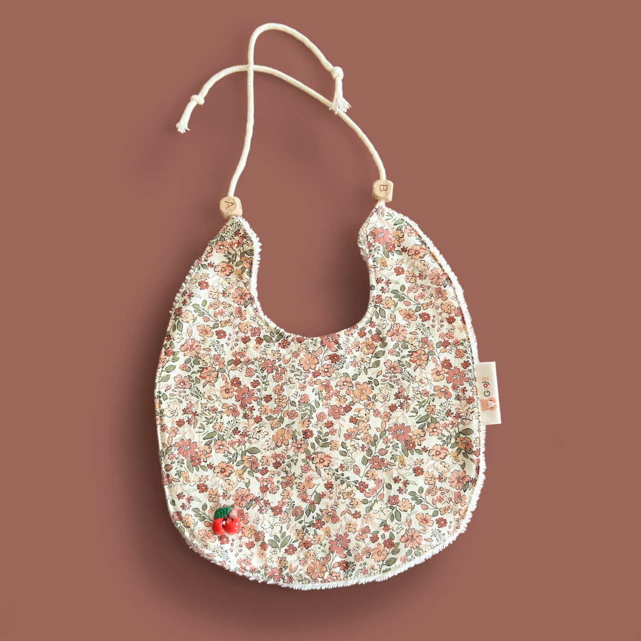 Cherry drawstring bib