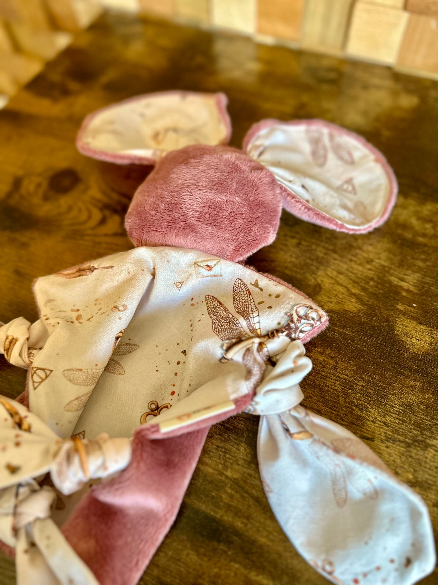 Doudous Voili & Voilou Clés magique rose poudré – Compagnons faits main pour petits aventuriers