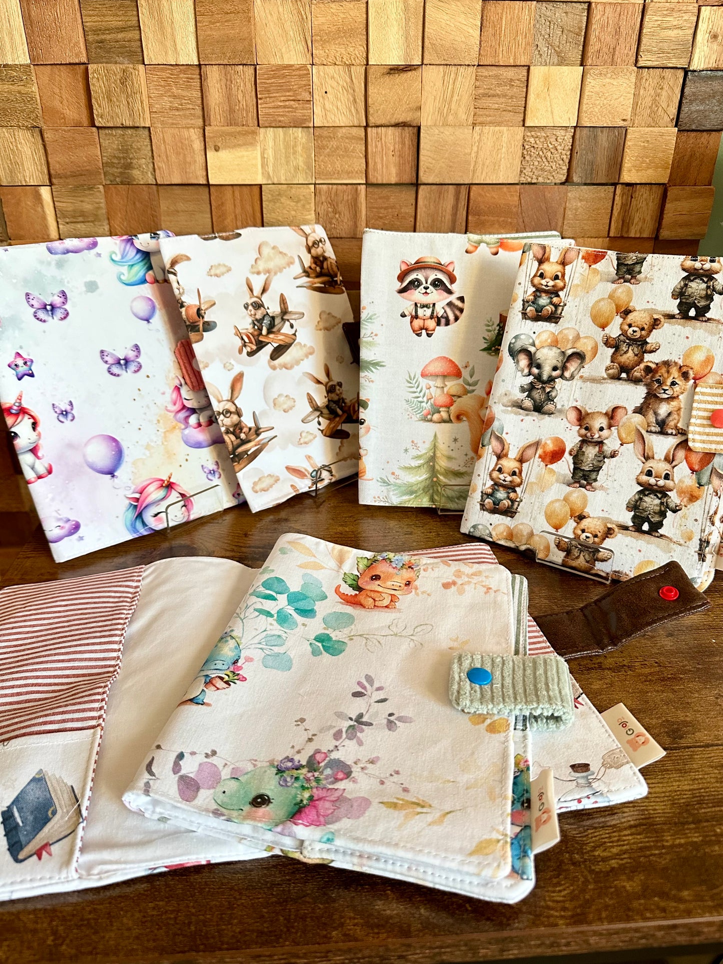 Protège carnet de santé Licorne Mauve