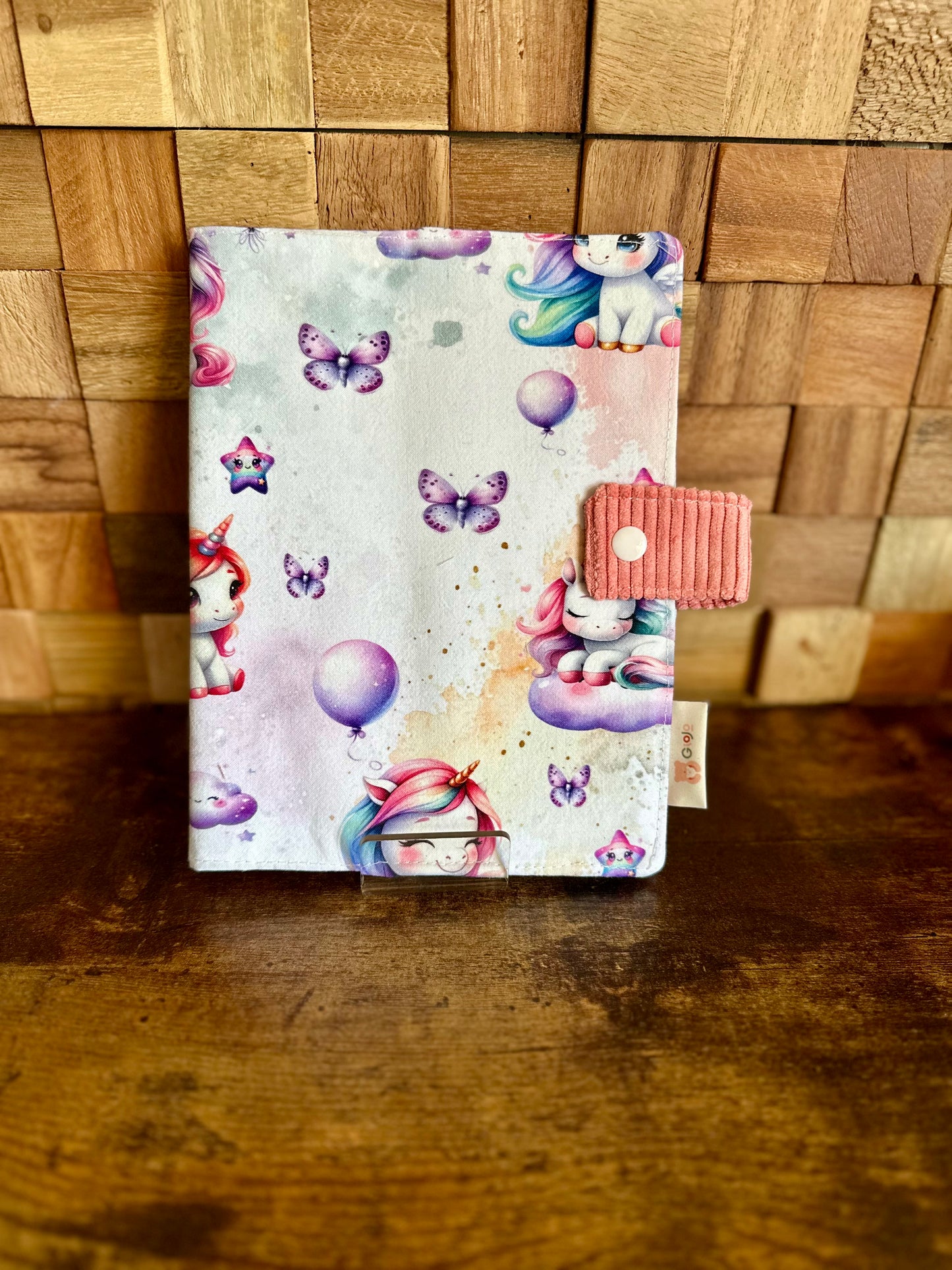 Protège carnet de santé Licorne Mauve