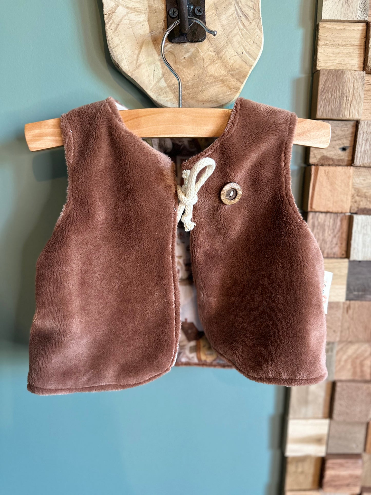 Gilet réversible p’tit village