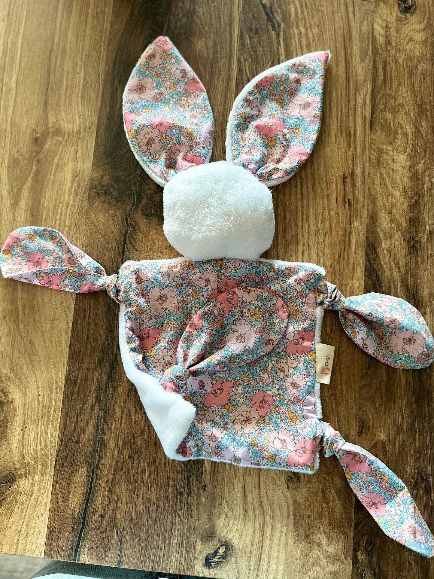 Doudous Voili & Voilou Liberty Mauve et rose – Compagnons faits main pour petits aventuriers