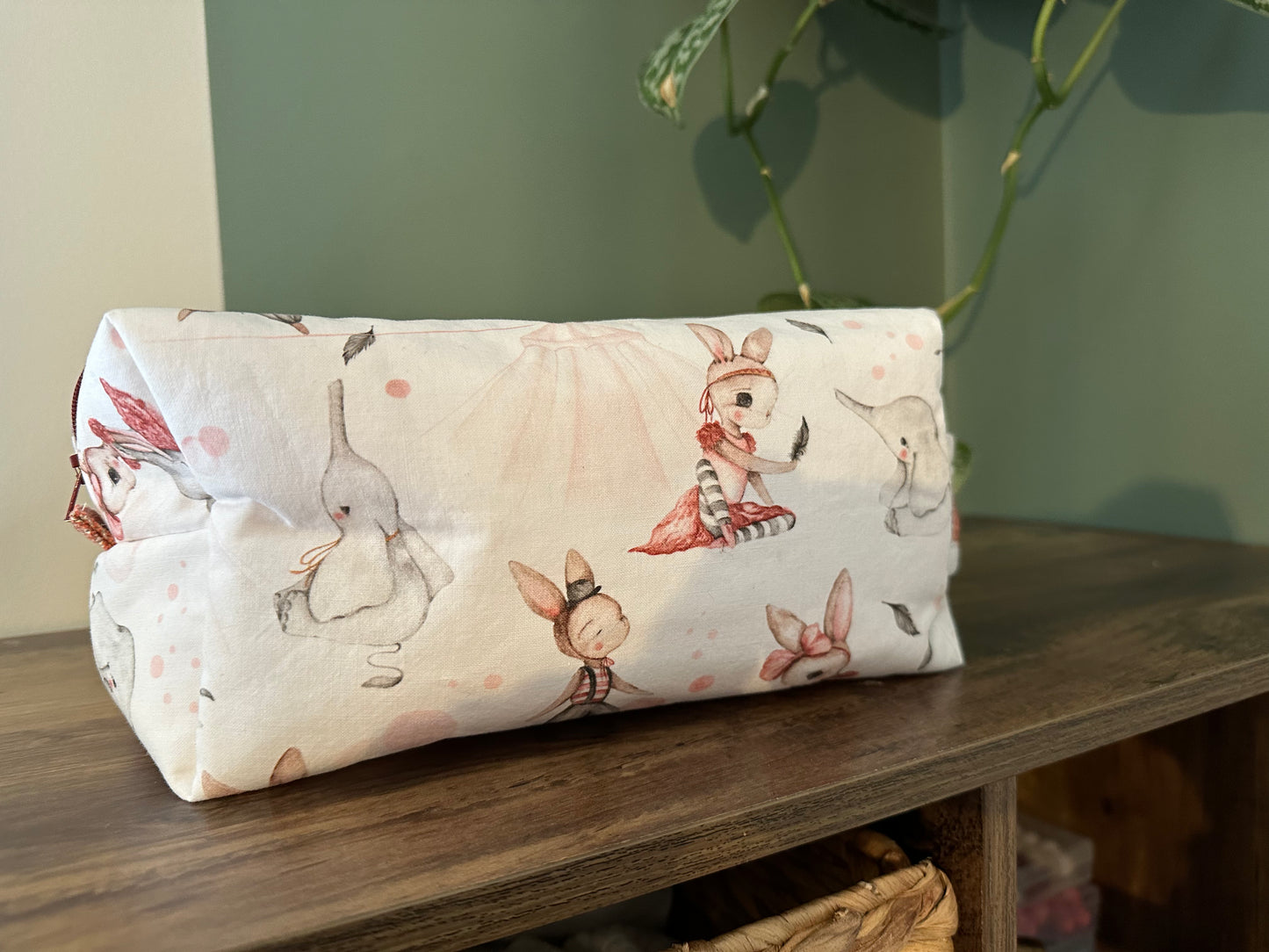 Trousse rectangulaire avec poignée - Plume