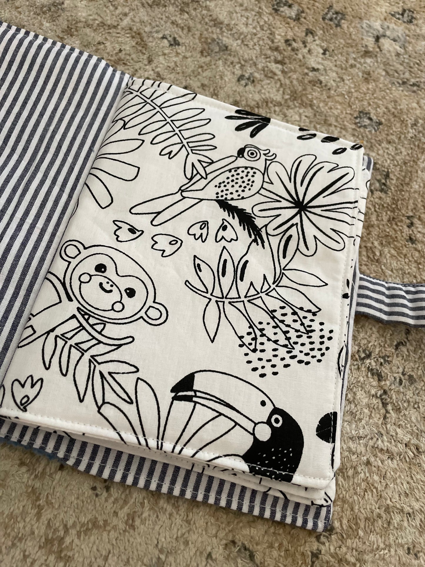 Blue washable coloring book