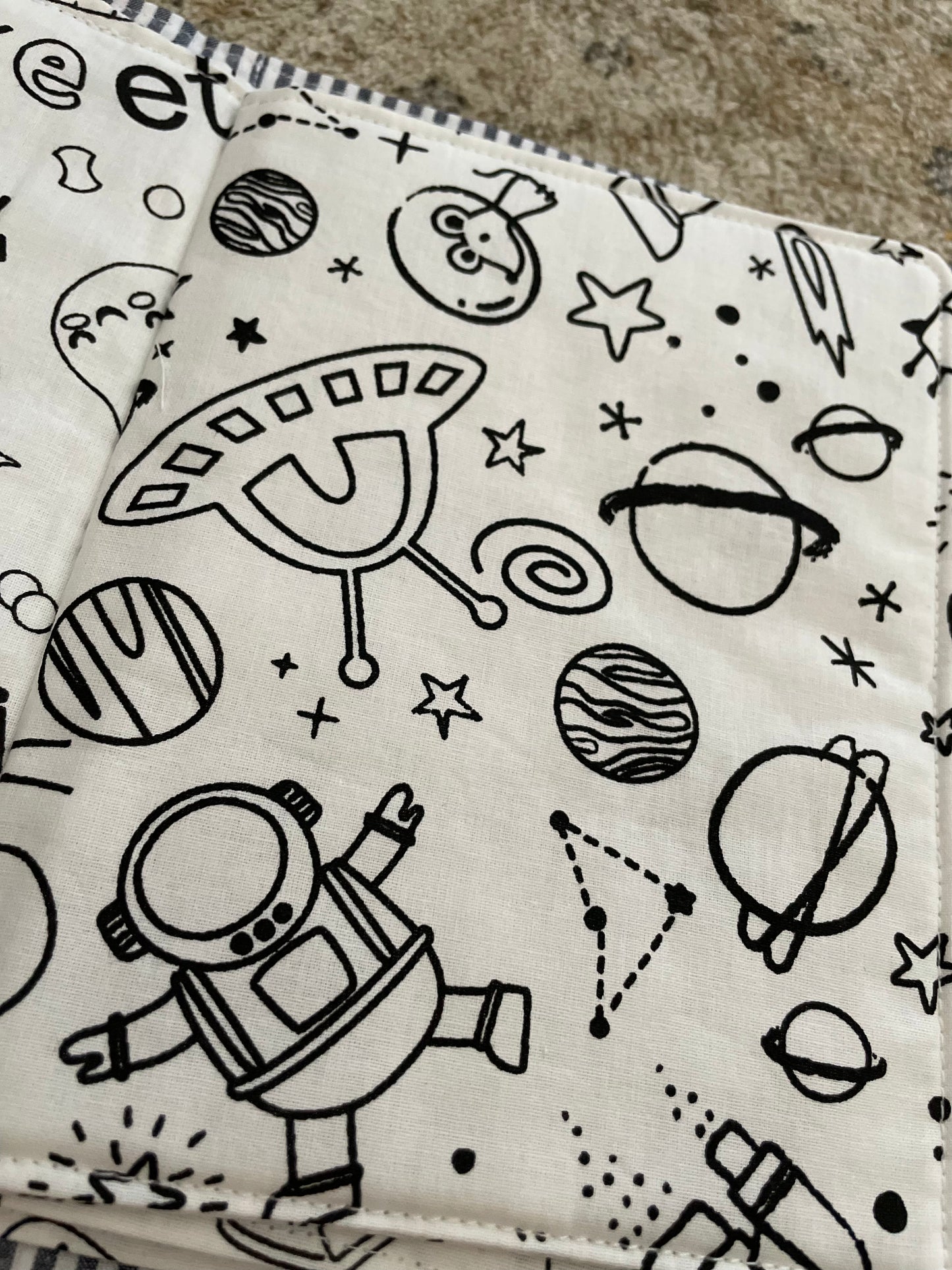 Blue washable coloring book
