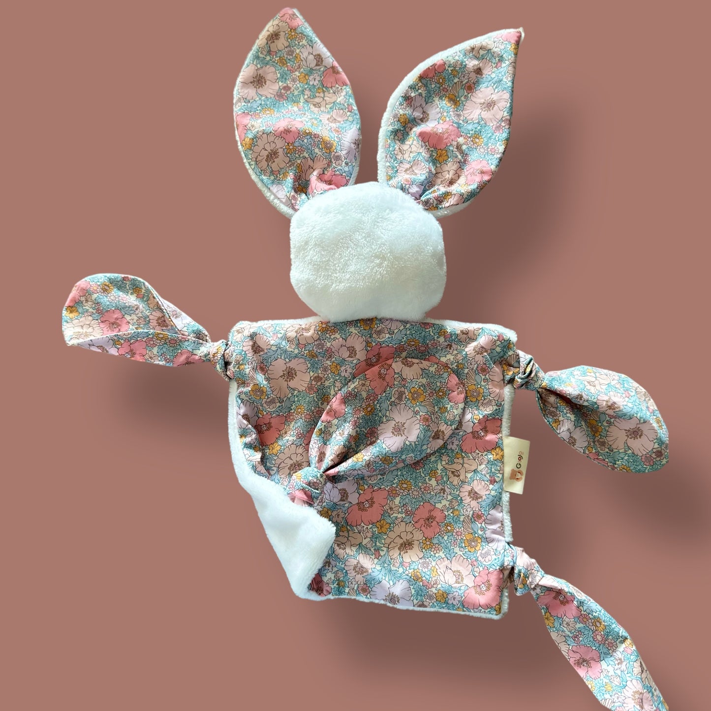 Doudous Voili & Voilou Liberty Mauve et rose – Compagnons faits main pour petits aventuriers