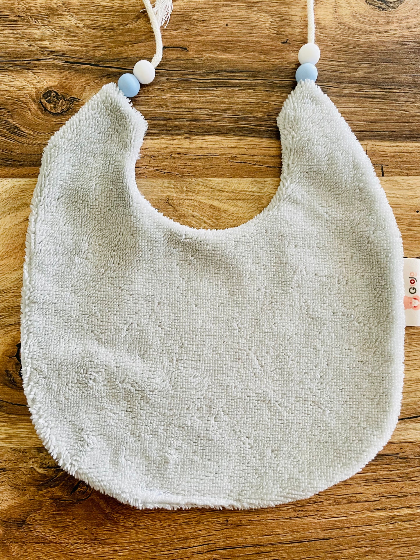 Bavoir bébé à cordon Petit prince bleu – Vintage, doux et absorbant de 0 à 4 ans