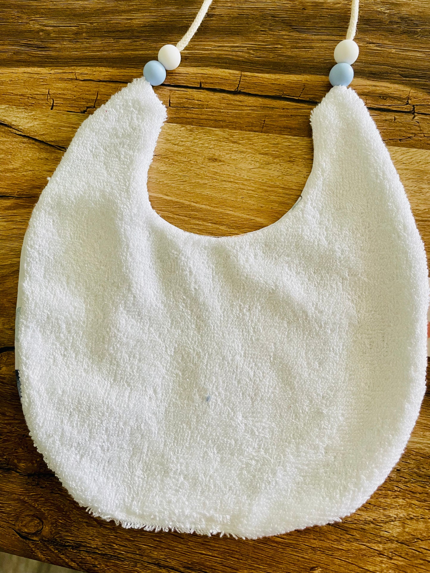 Bavoir bébé à cordon Petit prince bleu – Vintage, doux et absorbant de 0 à 4 ans