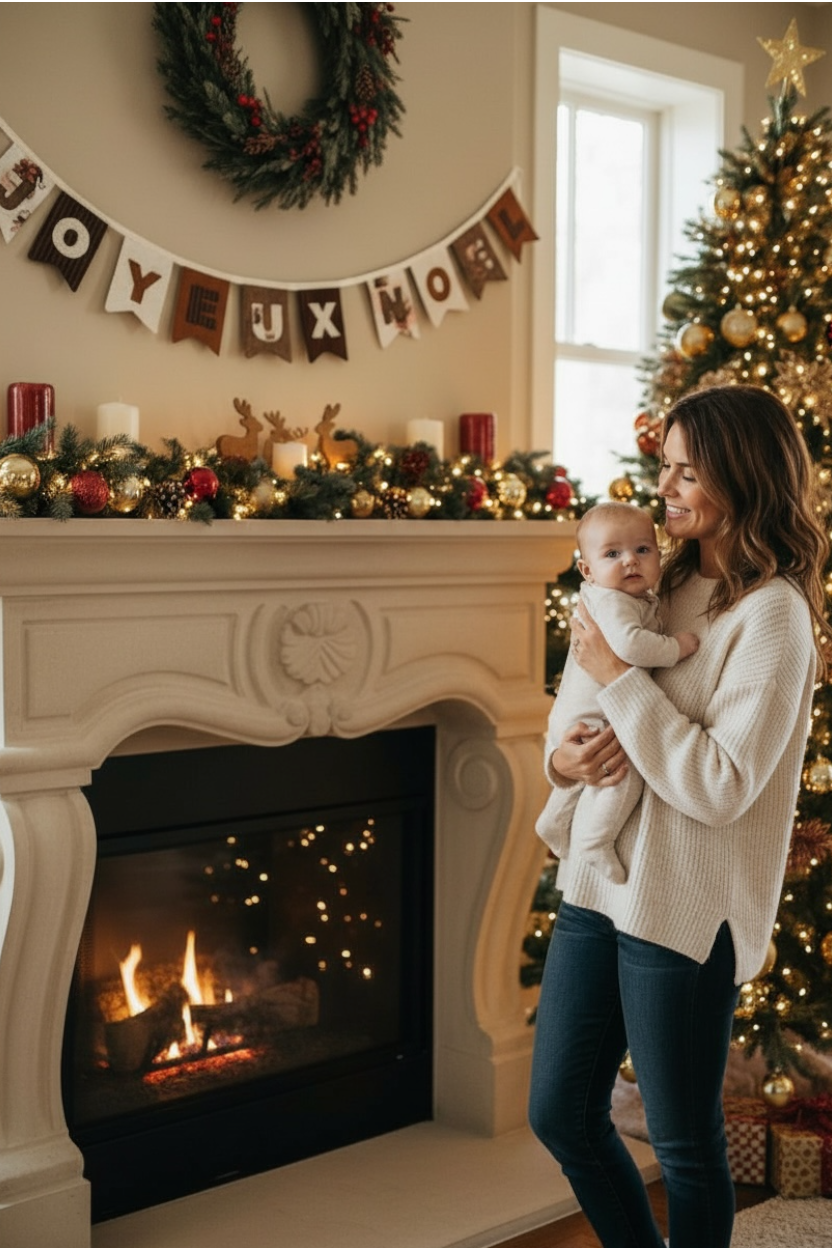 Guirlande de Noël – Collection Magie d’Hiver | Léopard ou Train Rouge | Joyeux Noël ou Décor