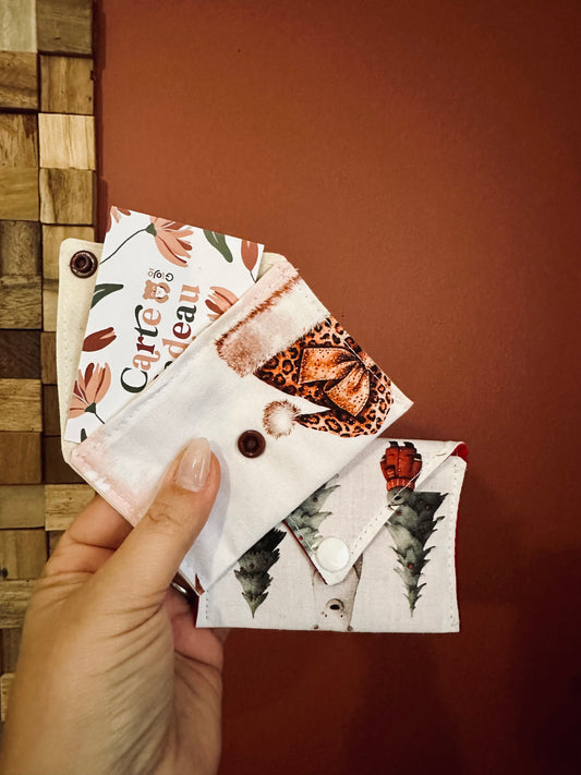 Pochette en tissu pour Carte Cadeau – Édition Noël | Fait main