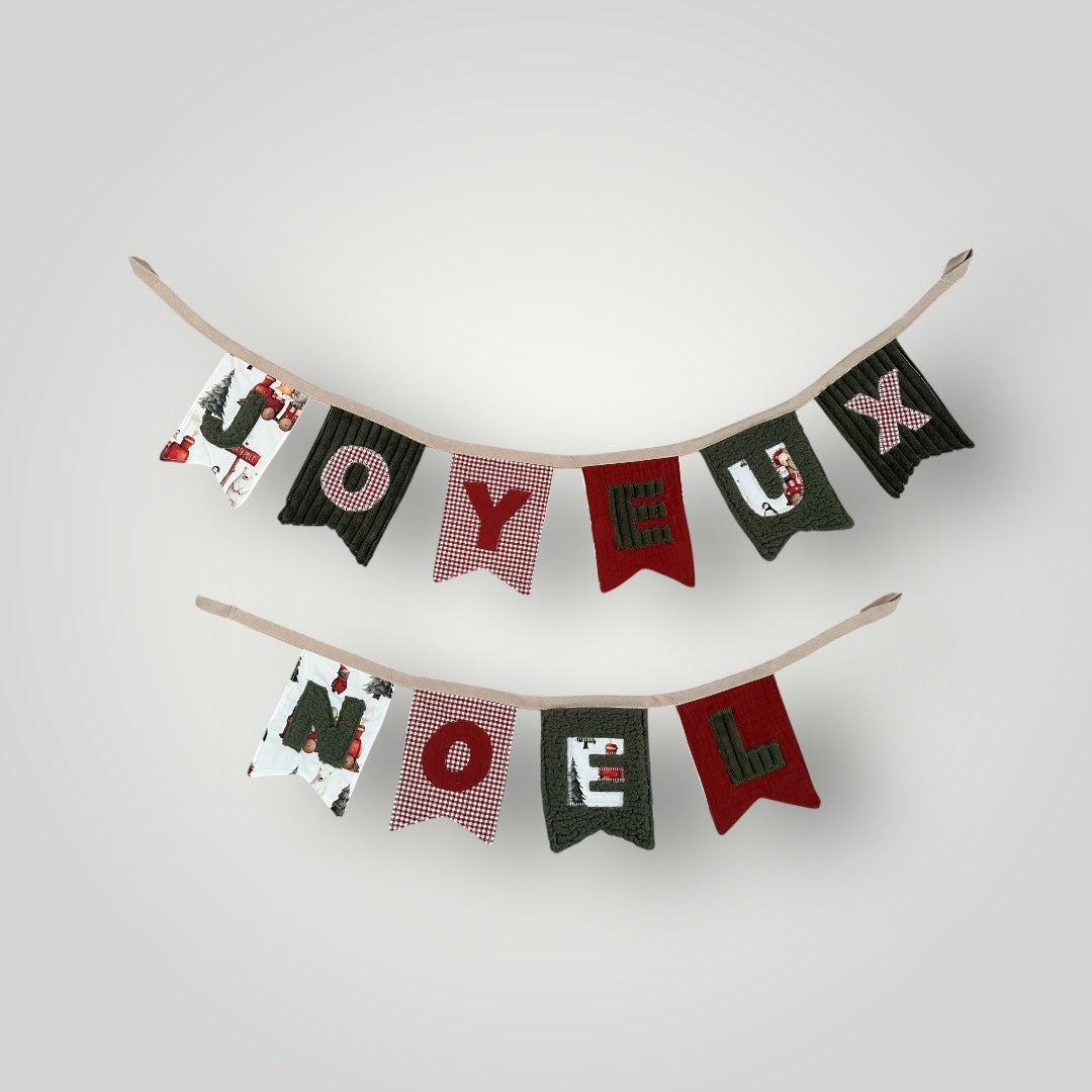 Guirlande de Noël – Collection Magie d’Hiver | Léopard ou Train Rouge | Joyeux Noël ou Décor