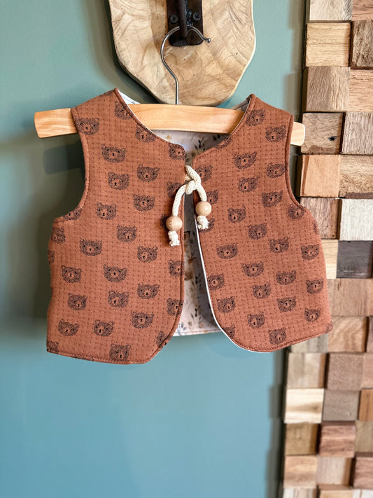 Forest animals reversible vest